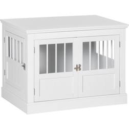 Pawhut Dog Crate End Table with Triple Doors 78.1x59.1
