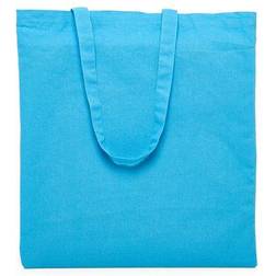 Flat Cotton Tote Bags, Sky Blue, Package 10 15 X 16-1/2, Reusable Bags by Paper Mart