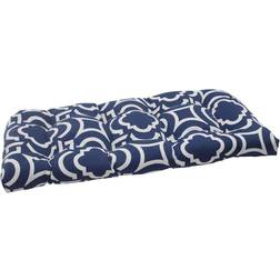Pillow Perfect Wicker Loveseat Chair Cushions Blue, White