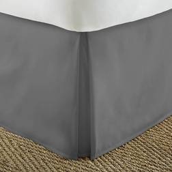 Becky Cameron Collection Pleated King Bed Skirt Valance Sheet Gray