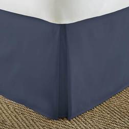 Home Collection Premium Pleated Dust Ruffle Bed Skirt Valance Sheet Blue