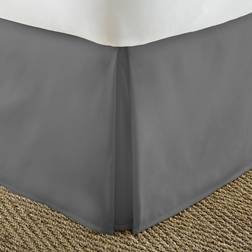 Becky Cameron Collection Pleated Twin Bed Skirt Valance Sheet Gray