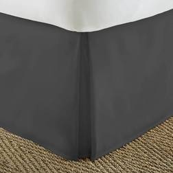 Home Collection Premium Pleated Dust Ruffle Valance Sheet Black (203.2x152.4)