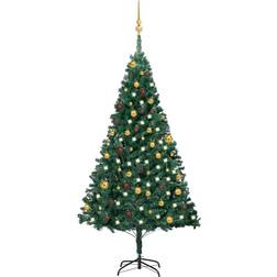 vidaXL Artificial w/LEDs&Ball Set Decor Multi Colours/Sizes Christmas Tree 70.9"