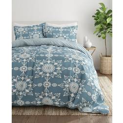 Becky Cameron Collection 3 Premium Ultra Soft Daisy Medallion Bedspread Gray, Blue