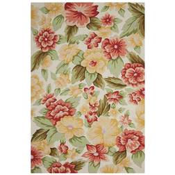 Nourison Fantasy Floral 2'6 White, Beige, Yellow