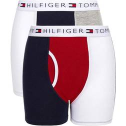 Tommy Hilfiger Kid's Colorblock Boxer Brief 2-pack - Bright White/ Multi