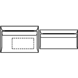 Herlitz 764746, DL (110 x 220 mm) Hvid, Papir, 75 g/m² 220 mm, 110 mm