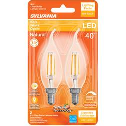 Sylvania 40755 LED4B10CBENTDIM927CL13YTLBL2 12/CS 2/SKU Decorative Chandelier Antique Filament LED Light Bulb