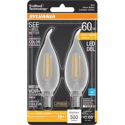 Sylvania 40757 LED5B10CBENTDIM927CL13YTLBL2 12/CS 2/SKU Decorative Chandelier Antique Filament LED Light Bulb