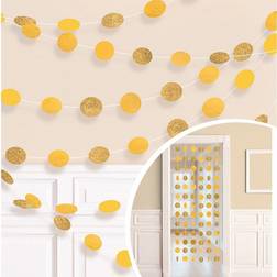 Amscan Yellow Glitter Dot Garland (6pc)