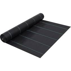 vidaXL Weed & Root Control Mat Black Ground Cover Barrier