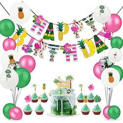 Hawaiian Birthday Luau Aloha Party Decorations Cake Decoration