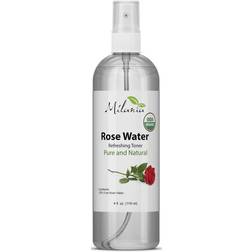 Milania Organic Rose Water Spray for Face Hair, 4 oz., Natural Facial