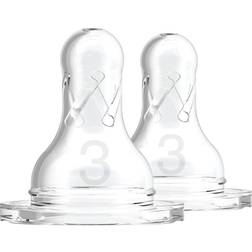 Dr. Brown's Narrow Baby Bottle Nipples Level 3 6m+ 2-pack