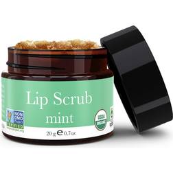 Organic Lip Scrub Mint - Lip Scrubs Exfoliator Moisturizer, Lip Exfoliator