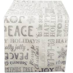 DII Holiday Tablecloth Silver (274.3x35.6)