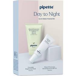 Day to Night Kit SPF 50 mineral sunscreen + Overnight Brightening Mask Duo