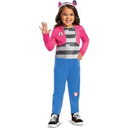 Disguise Gabby's Dollhouse Girl's Toddler Gabby Classic Costume Blue/Pink/Gray 3T/4T