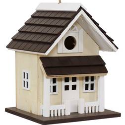 Sunnydaze Cozy Home Birdhouse with Solar Figurine 9.2"