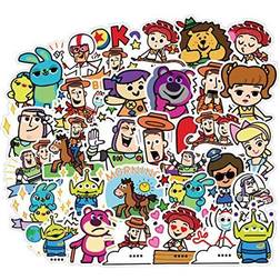 Toy Story Sticker 50 Pcs Waterproof, Removable,Cute,Beautiful, Stylish Teen Stickers, Suitable for Boys and Girls in Water Bottles, Phones,Guitar, Suitcase Durable Vinyl