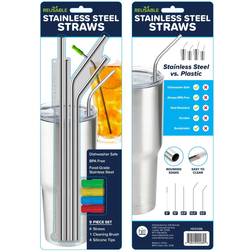 Hitt Brands Multicolored Plastic/Stainless Steel Straws
