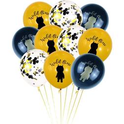 Wild One Gold Black Pinted Confetti Balloons For Baby First Birthday Party Supplies Backdrop Photo Booth Props Party Favors