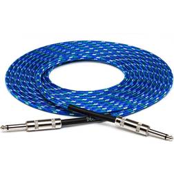 Hosa Technology 3GT 18' Cloth Cable, Blue/Green/White