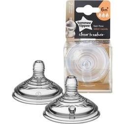 Tommee Tippee Closer To Nature Fast Flow Baby Bottle Nipples 2pk