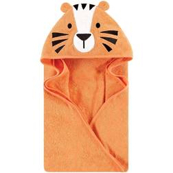 Hudson Baby Infant Boy Cotton Animal Face Hooded Towel Tiger One Size