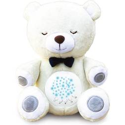 LumiPets Beige Star Bear Sound Plush Night Light