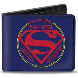 Comics Wallet Bifold Superman The Original Man of Steel Badge Blue Red