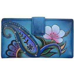 Anuschka Two Fold Organizer Wallet Blue Misc Accessories No Paisley