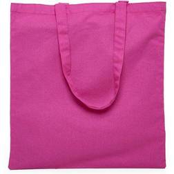 Flat Cotton Tote Bags, Hot Pink, Package 10 15 X 16-1/2, Reusable Bags by Paper Mart