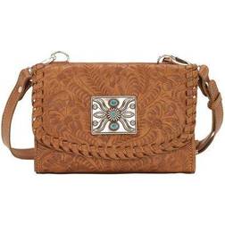 American West 5915982 Texas Two Step Small Crossbody Bag & Wallet Golden Tan