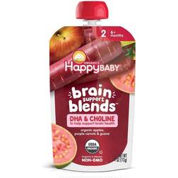 Happy Baby Family Brain Support Blends Apple Purple Carrot Guava Meals Pouch 4oz