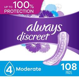 Always Discreet Moderate Incontinence Pads - 108 ct