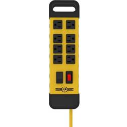 Yellow Jacket 8 Outlet Metal Power Block with 6 foot cord Yellow