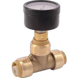 SharkBite 24436 1/2" Pressure Gauge Tee Brass Valves Check Valves Brass