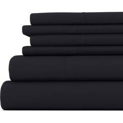 Becky Cameron Solid Microfiber Bed Sheet Black (243.8x205.7)