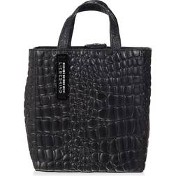 Liebeskind Croco Paper Bag Tote S - Black