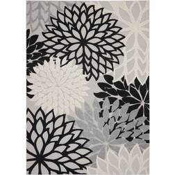 Nourison Aloha Contemporary White, Black, Multicolor, Gray