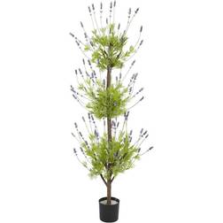 Nearly Natural 4' Lavender Topiary Silk Tree Lavender