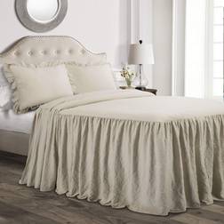 Lush Decor Ruffle Skirt Bedspread Beige (289.6x266.7)