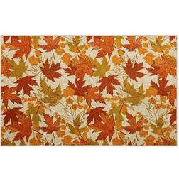 Mohawk Home Machine Washable Harvest Kitchen Mat, Fall Leaves Yellow, Gold, Orange, Red