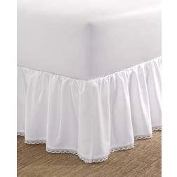 Laura Ashley Crochet Ruffle Bedskirt Valance Sheet White