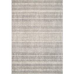 Nuloom Catherine Henna Tribal Bands Gray 108x144"