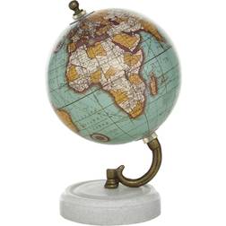 Litton Lane 8 Aquamarine Mango Wood Modern Decorative Globe, Blue