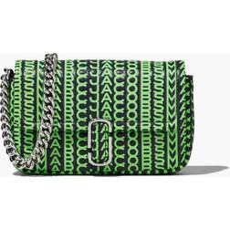 Marc Jacobs The Monogram Leather J Mini Shoulder Bag in Grey/Fluo Green Grey/Fluo Green Onesize