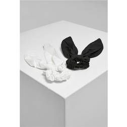Urban Classics Scrunchies With XXL Bow 2-Pack black/white